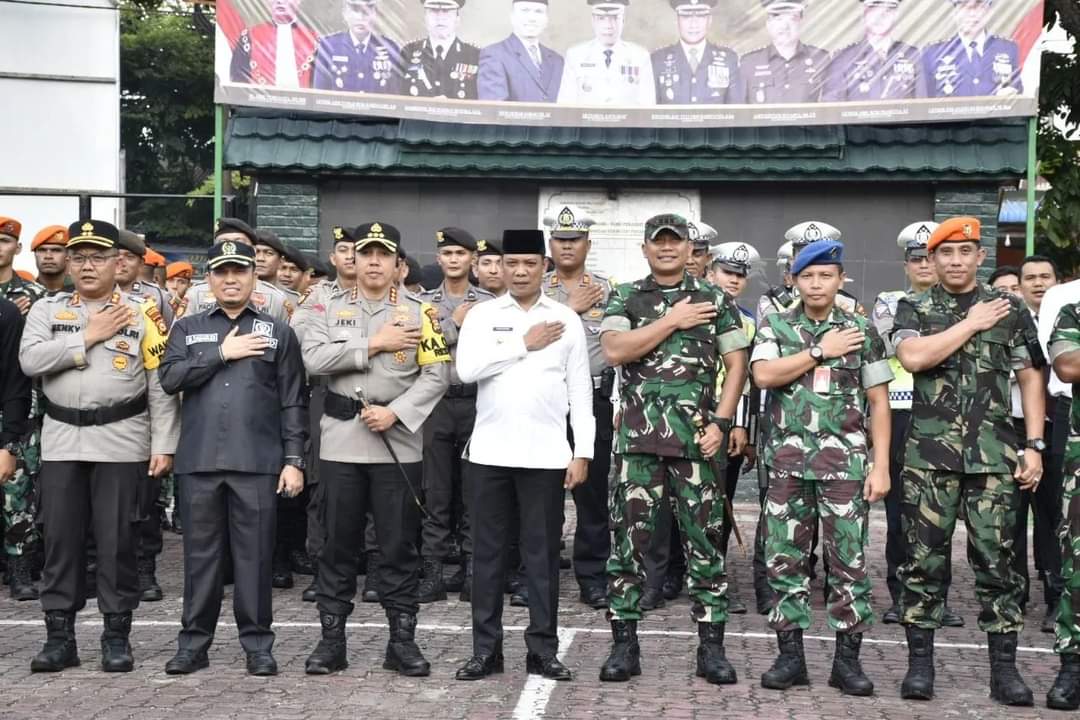 Ketua DPRD Pekanbaru Muhammad Sabarudi Ikuti Apel Sinergitas TNI Polri Pemilu Damai
