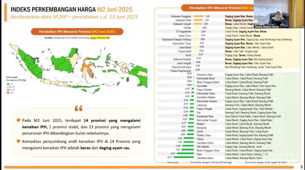BPS: Beras dan Daging Ayam Ras Jadi Penyumbang Kenaikan IPH