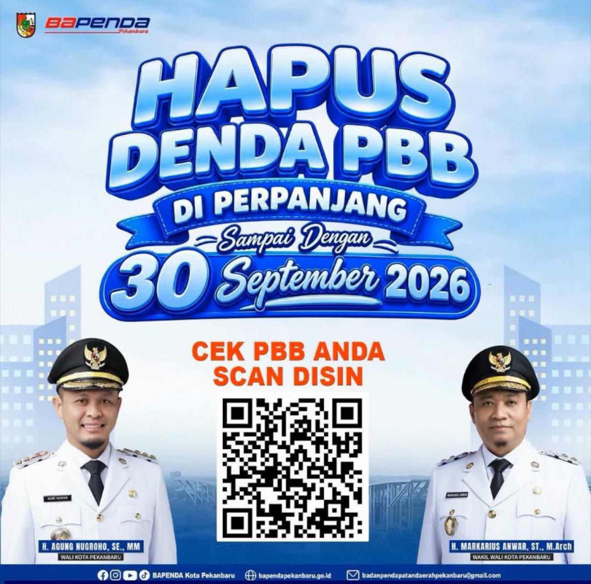 Pemko Pekanbaru Perpanjang Program Hapus Denda Pajak Hingga 30 September