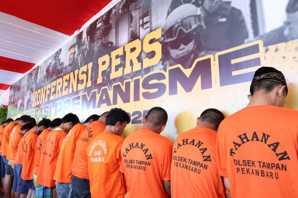 Polda Riau Berhasil Amankan 169 Preman Jalanan