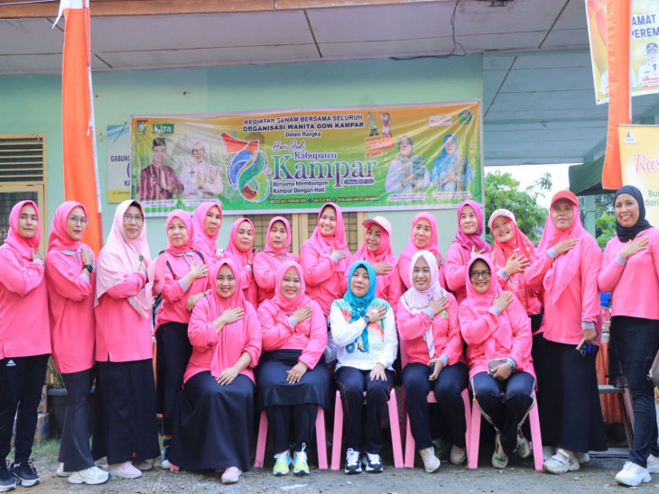 Memeriahkan Hari Jadi Kab. Kampar Ke-76 GOW Kab. Kampar Gelar Senam Sehat Bersama